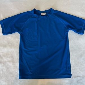 Hanna Andersson size 12 blue, short sleeve rash guard